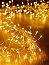 abordables Guirlandes lumineuses à brancher-Guirlande Lumières en Fil de Cuivre 8 Modes de Lumière Basse Tension Sécurité À Brancher Festival Mariage Fête Atmosphérique Accessoires Luminaires 3/6/10/15/30/50M