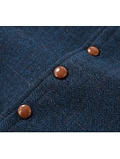  gilet da uomo in tweed, gilet, moda vintage, primavera e autunno, bottoni, misto lana, comodo, semplice, monopetto, scollo a V, vestibilità regolare, verde scuro, blu navy, grigio scuro, grigio chiaro.