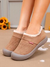 preiswerte Damen-Sneaker-Kamelfarbene, warme, gesteppte Damen-Winterschuhe zum Hineinschlüpfen in weiter Passform – rutschfeste Outdoor-Schuhe für Schneetage, Reisen, Pendeln und den Alltag