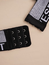 cheap Women's Sleep &amp; Lounge-Women's Sexy Lingerie Bra PrintNightwearCotton Casual Letter Fashion Cute Black Gray Spring &amp; Summer Fall &amp; Winter