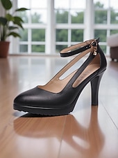  Klassiske damesko med spiss tå og høy hæl – stilige ankelreimsko som er komfortable for kontor, fester og formelle arrangementer