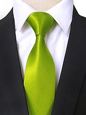 levne Vánoční doplňky-Pánská vánoční saténová kravata, dostupná v několika barvách, ideální pro sváteční večírky a zvláštní příležitosti, polyesterový materiál