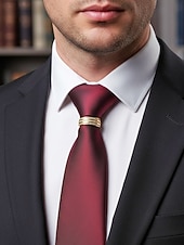 ieftine Nuntă ACC-Clemă de cravată bărbătească din aliaj, culori aurii și argintii, elegantă și durabilă pentru ocazii formale și purtare de zi cu zi