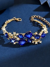 levne Svatba ACC-Dámský náramek s křišťálovými kamínky - třpytivý stříbrný nastavitelný náramek na večírky, svatby a večerní příležitosti na konci roku