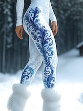 economico stampa vichinga-Leggings da donna Viking Boho vacanza stile etnico vintage a lunghezza intera vita alta grafica floreale astratta stampa 3D quick dry traspirabilità morbido elasticizzati formali vacanza rosa blu