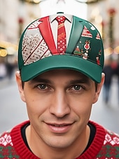 abordables Chapeaux pour femmes-Casquette de smoking de Noël pour homme - matière polyester, motifs variés sur le thème des fêtes, idéale pour les soirées festives, les sorties décontractées et les célébrations de fin d'année.