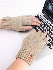 Χαμηλού Κόστους Ανδρικά γάντια-Ανδρικά γάντια χωρίς δάχτυλα - άνετο πλεκτό σχέδιο, πολλά χρώματα, ζεστό και κομψό χειμερινό αξεσουάρ για καθημερινή χρήση, γραφείο και υπαίθριες δραστηριότητες