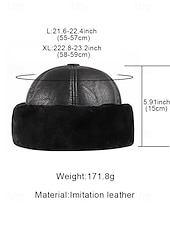 billige Herrehatter-Herre vinterlue med pelsfôr i kunstskinn – varm, stilig og komfortabel for kaldt vær – perfekt for utendørsaktiviteter og hverdagsbruk