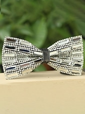 Недорогие Мужские украшения-мужской галстук-бабочка с кристаллами на Рождество, разноцветный, праздничный стиль, с узором из страз и бусин, идеально подходит для праздничных вечеринок и официальных мероприятий