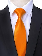 levne Vánoční doplňky-Pánská vánoční saténová kravata, dostupná v několika barvách, ideální pro sváteční večírky a zvláštní příležitosti, polyesterový materiál