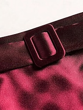abordables Faldas Formales-Mujer Faldas de satén Moda Maxi Alta cintura Faldas Plano Plisado Microelástico Diario Cita Vino Negro Rosa Verde Oscuro Primavera