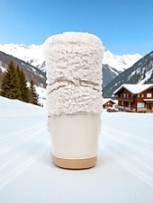 baratos Botas de neve e inverno-Botas de neve femininas, quentes e antiderrapantes, com acabamento em pele sintética - estilo aconchegante para atividades ao ar livre no inverno.