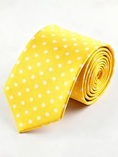 billiga Herrslipsar &amp;amp; flugor-herrslips i polyester, prickigt mönster, flera färger, perfekt för jul och formella tillfällen