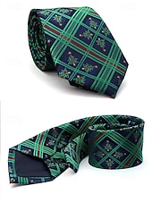 זול עניבות ועניבות פרפר לגברים-עניבות חג המולד לגברים, דוגמאות חגיגיות, משבצות אדומות וירוקות, פתיתי שלג, מוכנות למתנה, עיצובים רבים למסיבות חג המולד וללבוש משרדי