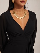 economico Salopette e jumpsuit Donna-tuta asimmetrica con scollo a V profondo e gamba larga