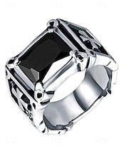 Недорогие Мужские украшения-мужское кольцо с готическим крестом - сплав, черный и красный драгоценные камни, винтажный стиль с религиозным мотивом, идеальный рождественский подарок для повседневных и торжественных случаев