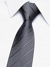 abordables Cravates et nœuds papillon pour hommes-Cravate de Noël en soie pour homme – matière polyester, motif rayé, disponible en plusieurs couleurs – idéale pour les fêtes de fin d'année, les événements formels et les tenues professionnelles.