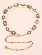 voordelige Riem-Tailleketting Vintage Modieus Dames Lichaamssieraden Voor Dagelijks Feestdagen meetkundig Legering Zwart Goud Regenboog 1 PC