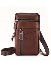 preiswerte Taschen für Herren-Herren-Umhängetasche und Gürteltasche aus echtem Leder – vielseitig einsetzbar, stilvolles Design, strapazierfähig, in verschiedenen Farben erhältlich, für Alltag und Reisen