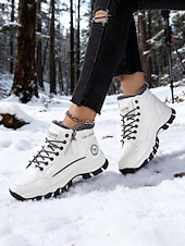 cheap Snow &amp; Winter Boots-Women's Warm Fleece Lined Winter Sneakers – Waterproof Anti-Slip Outdoor Hiking Shoes for Cold Weather, Casual Daily Walking Shoes