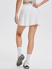  Dames Effen Casual rok Tennisrok Sportrok UV-Bescherming Sneldrogend Elastisch Ademend Tennis Sportschoenen Hardlopen Kleding Onderlichaam Wit Rood Tenniskleding