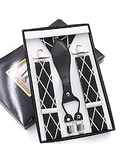 Недорогие Свадьба ACC-мужские рождественские подтяжки – эластичная ткань с разнообразными узорами, регулируемые и стильные, идеально подходят для праздничных вечеринок и официальных мероприятий