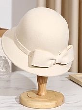 voordelige Dameshoeden-Polyester clochehoed voor dames met strik, elegant en stijlvol, verkrijgbaar in meerdere kleuren, perfect voor casual en formele gelegenheden