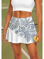 voordelige Vrouwenrokken en shorts-Dames Flora Casual rok Tennisrok Mouwloos Lapwerk Zak 2 in 1 UPF50+ UV-bestendig Met zakken Volleybal Tennis Badminton Short / Broekje Rokken Blauw Tenniskleding