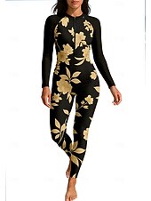 preiswerte One Pieces Rash Guards-Damen Anti UV Shirt Ganzkörper-Bademode Diveskin-Anzug Frontreißverschluss UPF50+ Schnelltrocknend Hohe Elastizität Langarm Bademode Surfen Tauchen Schnorcheln Sommer