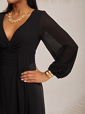 economico Salopette e jumpsuit Donna-tuta asimmetrica con scollo a V profondo e gamba larga