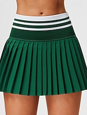  Per donna Tinta unita Gonna casual Gonne da tennis Pantaloncini da tennis Gonne a pieghe Asciugatura Rapida Elastico Traspirante Tennis Corsa Atletico Pantaloni Bianco Giallo Rosa Abbigliamento da