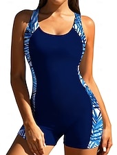 abordables Rash Guards de Una Pieza-Mujer Camiseta Protección Solar Surf Traje de surf de una pieza Traje de baño Tropical Bloqueo de color Cerrar con sujetador incorporado Acolchado extraíble Protección solar UV UPF50+ Utra ligero (UL)