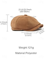 levne Pánské klobouky-Pánská polyesterová plochá čepice - více barev, stylový design, ideální pro běžné i formální nošení, pohodlný střih pro všechna roční období