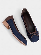 Χαμηλού Κόστους Ημέρα του Αγίου Βαλεντίνου-Γυναικείες μπαλαρίνες με πουά και φιόγκο – χαριτωμένο ρετρό στυλ δεκαετίας του 1950, ιδανικές για casual ντύσιμο, καθημερινές εξόδους και tea parties