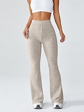 Χαμηλού Κόστους Γιόγκα κολάν &amp; καλσόν-Γυναικεία φωτισμένα κολάν Παντελόνια γυμναστικής Γιόγκα κολάν Έλεγχος κοιλιάς Ψηλή Μέση Αθλητικά Πιλάτες Παντελόνια Φούστες Συμπαγές Χρώμα Μαύρο Καφέ Γκρίζο Αθλητισμός Ρούχα Γυμναστικής