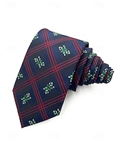 זול עניבות ועניבות פרפר לגברים-עניבות חג המולד לגברים, דוגמאות חגיגיות, משבצות אדומות וירוקות, פתיתי שלג, מוכנות למתנה, עיצובים רבים למסיבות חג המולד וללבוש משרדי