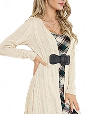 Χαμηλού Κόστους Φορέματα πουλόβερ-Γυναικεία Πουλόβερ Φόρεμα πουλόβερ Καθημερινό Μαλακή Μονόχρωμες Κοτλέ Στρογγυλή Ψηλή Λαιμόκοψη Κουρελού Πλεκτό Στάμπα Μακρυμάνικο Μακριές μπλούζες Πλέκω ΕΞΩΤΕΡΙΚΟΥ ΧΩΡΟΥ Καθημερινά Σαββατοκύριακο