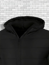 economico Piumini e parka da uomo-Per uomo Cappotto Invernale Giacca imbottita Giacca Imbottita Tasca Poliestere Vacanza Abbigliamento quotidiano Data Regolare Moda Casual Confortevole Calore Termico Autunno Inverno Colore Solido