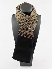 ieftine Cravate și papion pentru bărbați-Eșarfă bărbătească din poliester cu imprimeu floral paisley – design elegant, opțiuni multiple de culoare pentru ocazii formale și casual