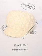 tanie Kapelusze damskie-Damska czapka z dzianiny akrylowej z podszewką z polaru, w wielu kolorach, wygodna i stylowa na święta Bożego Narodzenia i zimowe aktywności