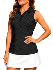 ieftine Cămașă pentru femei-Pentru femei Geometric Artă abstractă Rezervă de antrenament Cămașă Tricou sport Tricou POLO Fără manșon Sport UPF50+ Rezistent la UV Formator Dans Protecție UV Pilates Costum de Majoretă  Volei