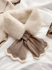 preiswerte Schals für Damen-Weihnachtsschal aus Kunstpelz für Damen – weich und kuschelig, in verschiedenen Farben erhältlich, stilvolles Winteraccessoire für Weihnachtsfeiern, Veranstaltungen im Freien und kaltes Wetter