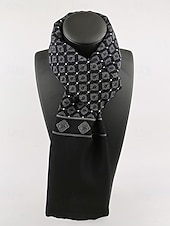 ieftine Cravate și papion pentru bărbați-Eșarfă bărbătească din poliester cu imprimeu floral paisley – design elegant, opțiuni multiple de culoare pentru ocazii formale și casual