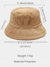 economico Cappelli da donna-Cappello da pescatore natalizio da donna in pelliccia sintetica, morbido e accogliente, disponibile in più colori: regalo perfetto per le feste