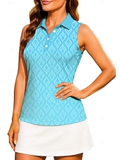 ieftine Cămașă pentru femei-Pentru femei Geometric Artă abstractă Rezervă de antrenament Cămașă Tricou sport Tricou POLO Fără manșon Sport UPF50+ Rezistent la UV Formator Dans Protecție UV Pilates Costum de Majoretă  Volei