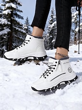 cheap Snow &amp; Winter Boots-Women's Warm Fleece Lined Winter Sneakers – Waterproof Anti-Slip Outdoor Hiking Shoes for Cold Weather, Casual Daily Walking Shoes