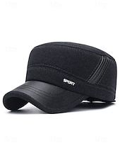 Χαμηλού Κόστους Ανδρικά καπέλα-Ανδρικό χειμερινό καπέλο από πολυεστέρα με πτυσσόμενα αυτιά, κομψό και ζεστό, ιδανικό για κρύο καιρό σε εξωτερικούς χώρους