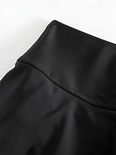 お買い得  ビキニボトムス-ウィメンズ ストレッチ ボクサーショーツ 水着 スカート付き ストレッチ ボクサーショーツ スカート ハイウエスト バケーション ビーチウェア 無地 ノースリーブ 水着