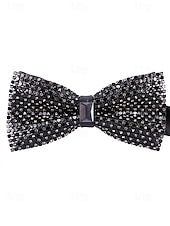 Недорогие Мужские украшения-мужской галстук-бабочка с кристаллами на Рождество, разноцветный, праздничный стиль, с узором из страз и бусин, идеально подходит для праздничных вечеринок и официальных мероприятий