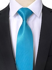 levne Vánoční doplňky-Pánská vánoční saténová kravata, dostupná v několika barvách, ideální pro sváteční večírky a zvláštní příležitosti, polyesterový materiál